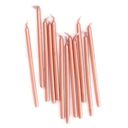 Rose Gold Tall Candles - Click Image to Close